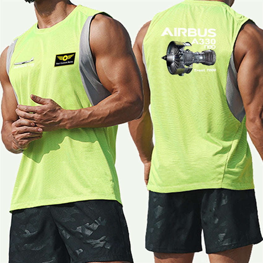 The Airbus A330neo Designed Men Sleeveless T-shirt Quick Dry Vests