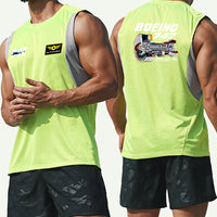 Thumbnail for Boeing 747 & PW4000-94 Engine Designed Men Sleeveless T-shirt Quick Dry Vests