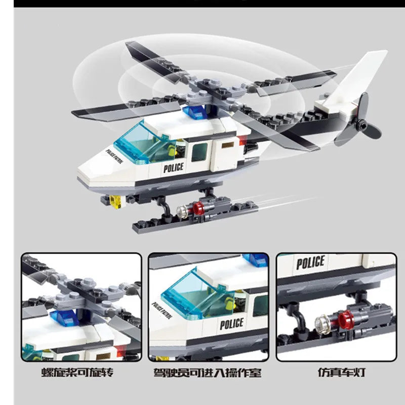 Plane Super Helicopter Aircraft Famous Building Blocks Bricks Kits Classic Model