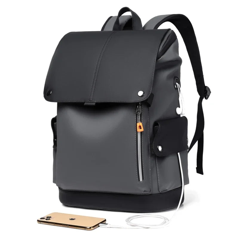 Large High Quality PU Leather Waterproof  Backpack