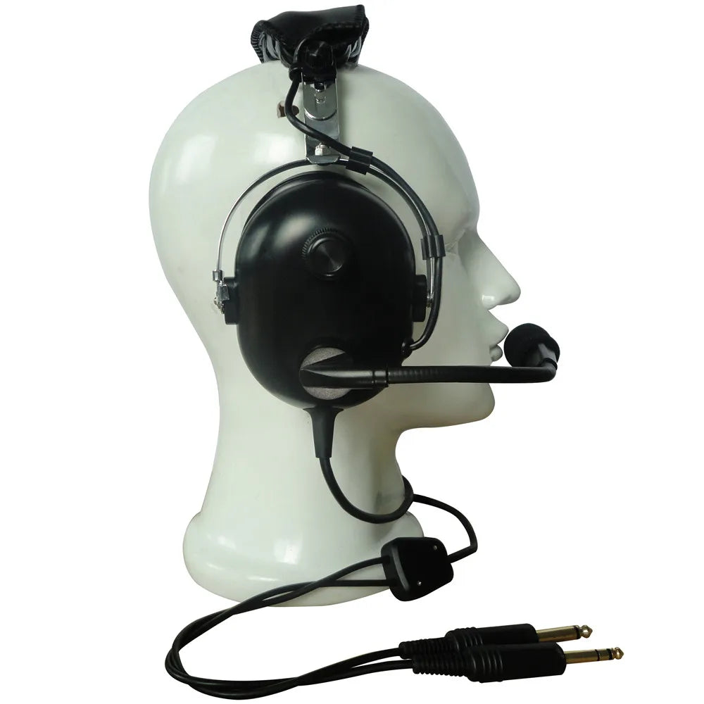 Black Colour Aviation Headset Aviation Headphones Passive Noise Cancelling For Pilot And Passenger Students