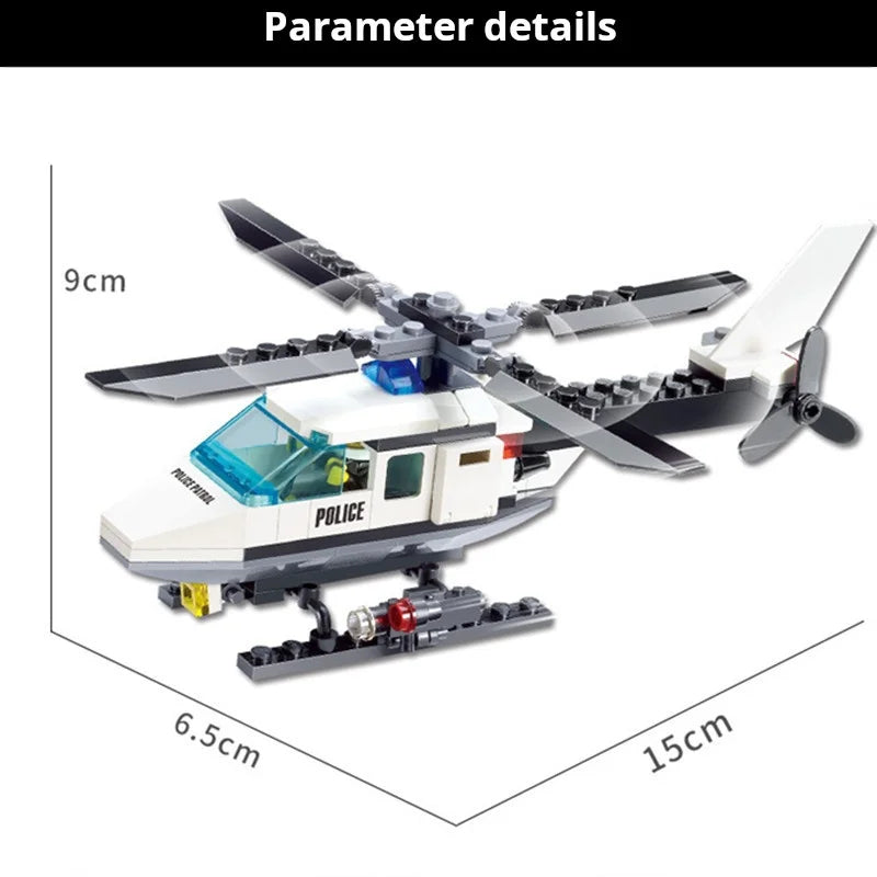 Plane Super Helicopter Aircraft Famous Building Blocks Bricks Kits Classic Model