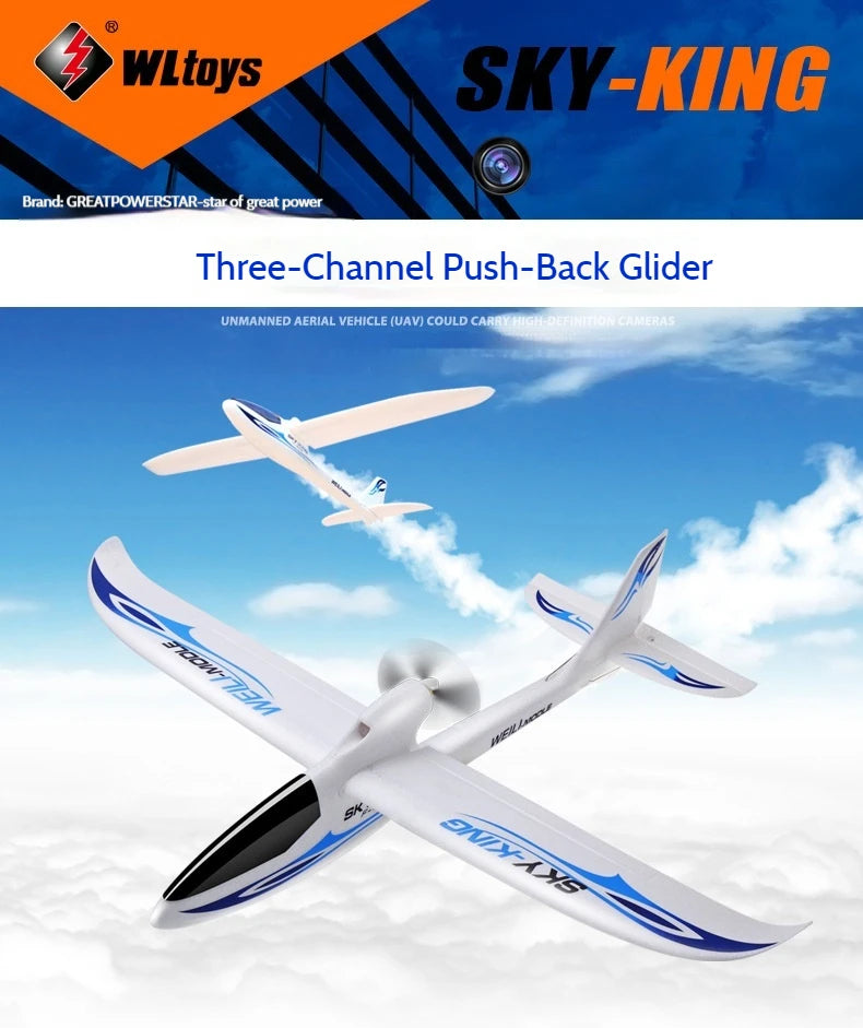 F959s Three-Channel Push-Back High-Speed Glider Six-Axis Gyroscope Remote Control Aircraft Plane Rc Model Toy