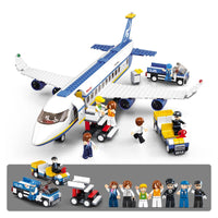 Thumbnail for 463Pcs City Airport Airbus Aircraft Airplane Plane Brinquedos Avion Model Building Blocks Bricks