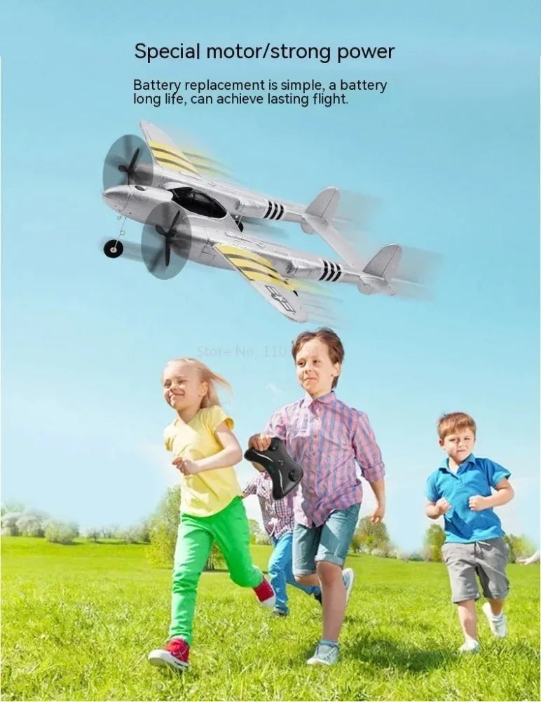 FX816 Remote Control Airplane P38 Fighter Rechargeable RC Aircraft Glider Model