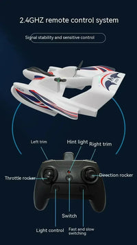 Thumbnail for RC Plane 2.4G Radio EPP Foam Fixed-Wing Glider With LED Lights YF-350 Model Water Land