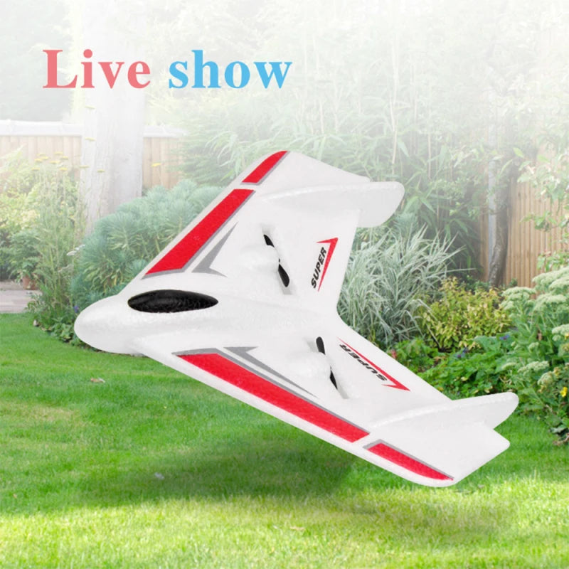 Delta Wing Design Anti-fall Remote Control Fixed-wing Glider Plane 120M Built-in Propeller EPP Foam Material