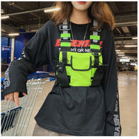 Thumbnail for Oxford Fashion Crossbody Chest Vest Bag Men Women Night Reflective Hip Hop Style Streetwear Waistcoat Packs Bgas For Women