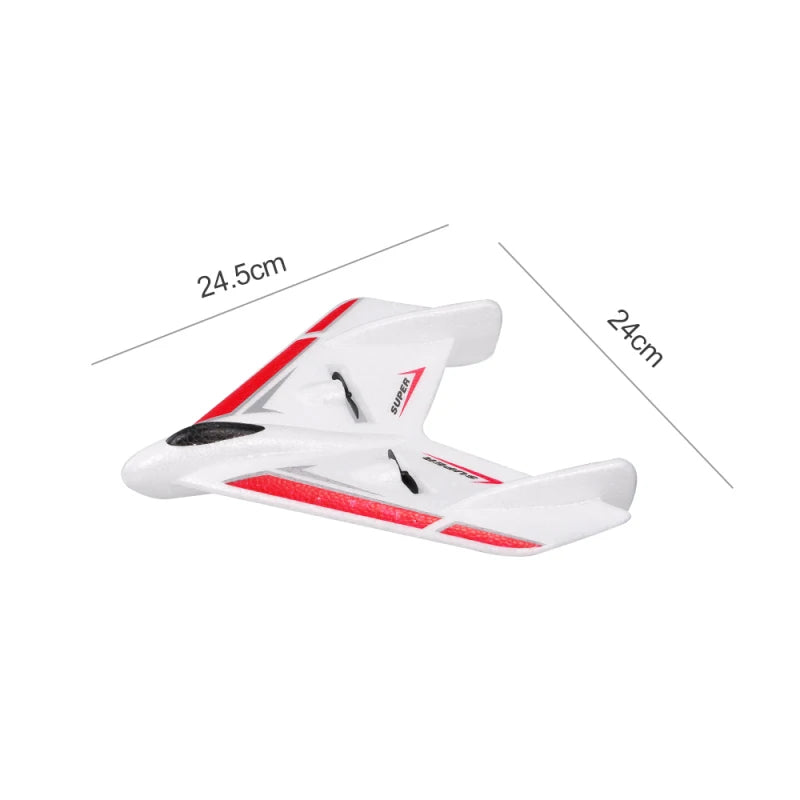 Delta Wing Design Anti-fall Remote Control Fixed-wing Glider Plane 120M Built-in Propeller EPP Foam Material