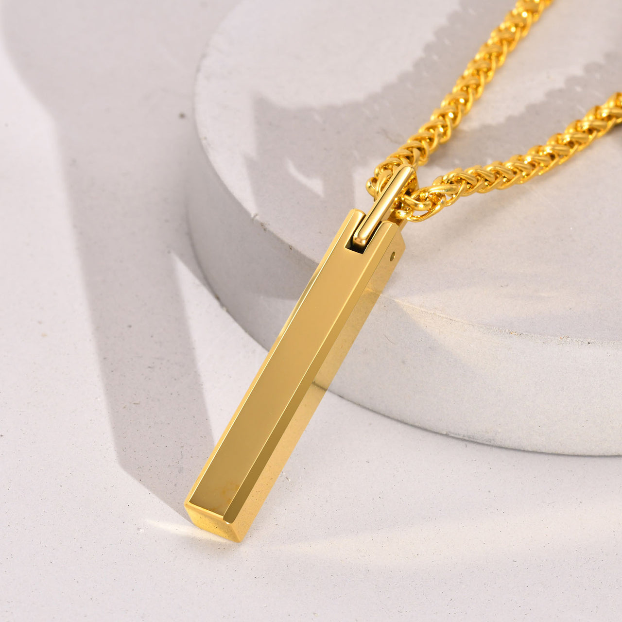 Your Custom Design & Image & Logo & Text Design  One word smooth necklace