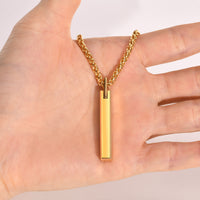 Thumbnail for Your Custom Design & Image & Logo & Text Design  One word smooth necklace