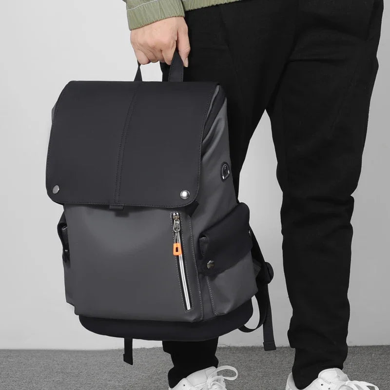 Large High Quality PU Leather Waterproof  Backpack