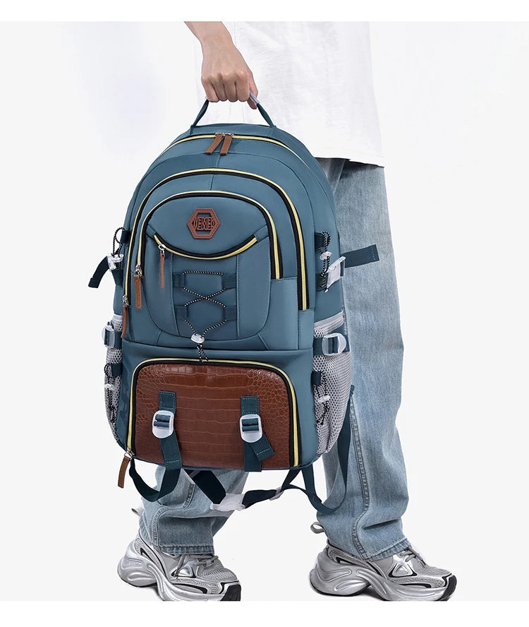 Outdoor Travel Backpack Large Capacity Sports Camping Trekking Knapsack Men Women Laptop Bag With Shoes Pocket School Bags