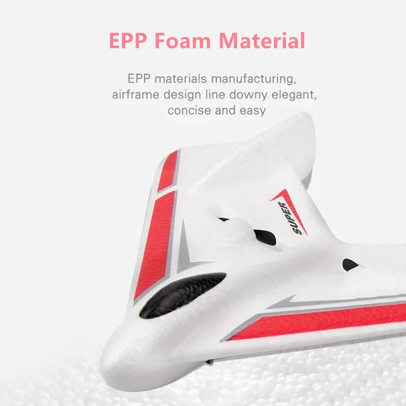 Delta Wing Design Anti-fall Remote Control Fixed-wing Glider Plane 120M Built-in Propeller EPP Foam Material