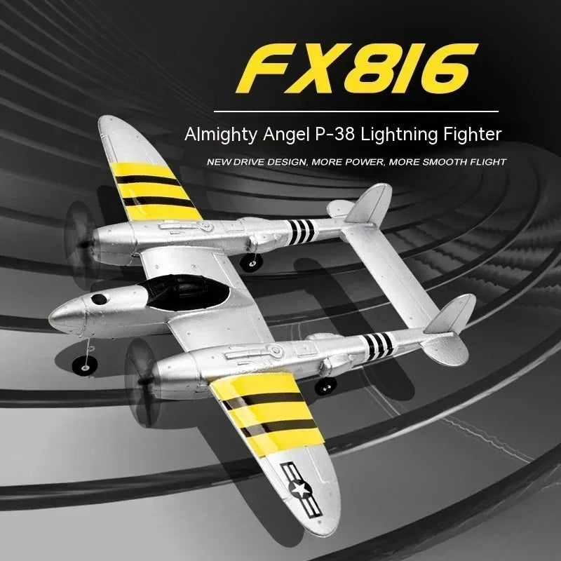 FX816 Remote Control Airplane P38 Fighter Rechargeable RC Aircraft Glider Model