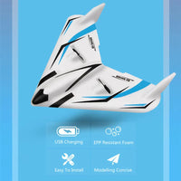 Thumbnail for Delta Wing Design Anti-fall Remote Control Fixed-wing Glider Plane 120M Built-in Propeller EPP Foam Material