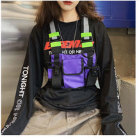 Thumbnail for Oxford Fashion Crossbody Chest Vest Bag Men Women Night Reflective Hip Hop Style Streetwear Waistcoat Packs Bgas For Women