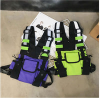 Thumbnail for Oxford Fashion Crossbody Chest Vest Bag Men Women Night Reflective Hip Hop Style Streetwear Waistcoat Packs Bgas For Women