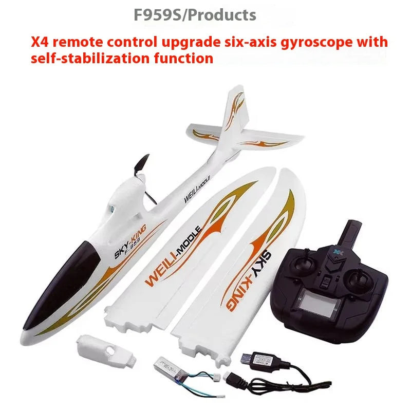 F959s Three-Channel Push-Back High-Speed Glider Six-Axis Gyroscope Remote Control Aircraft Plane Rc Model Toy