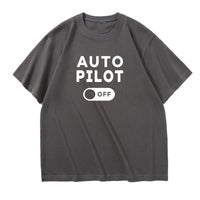 Thumbnail for Auto Pilot Off Designed Relax Fit T-Shirts