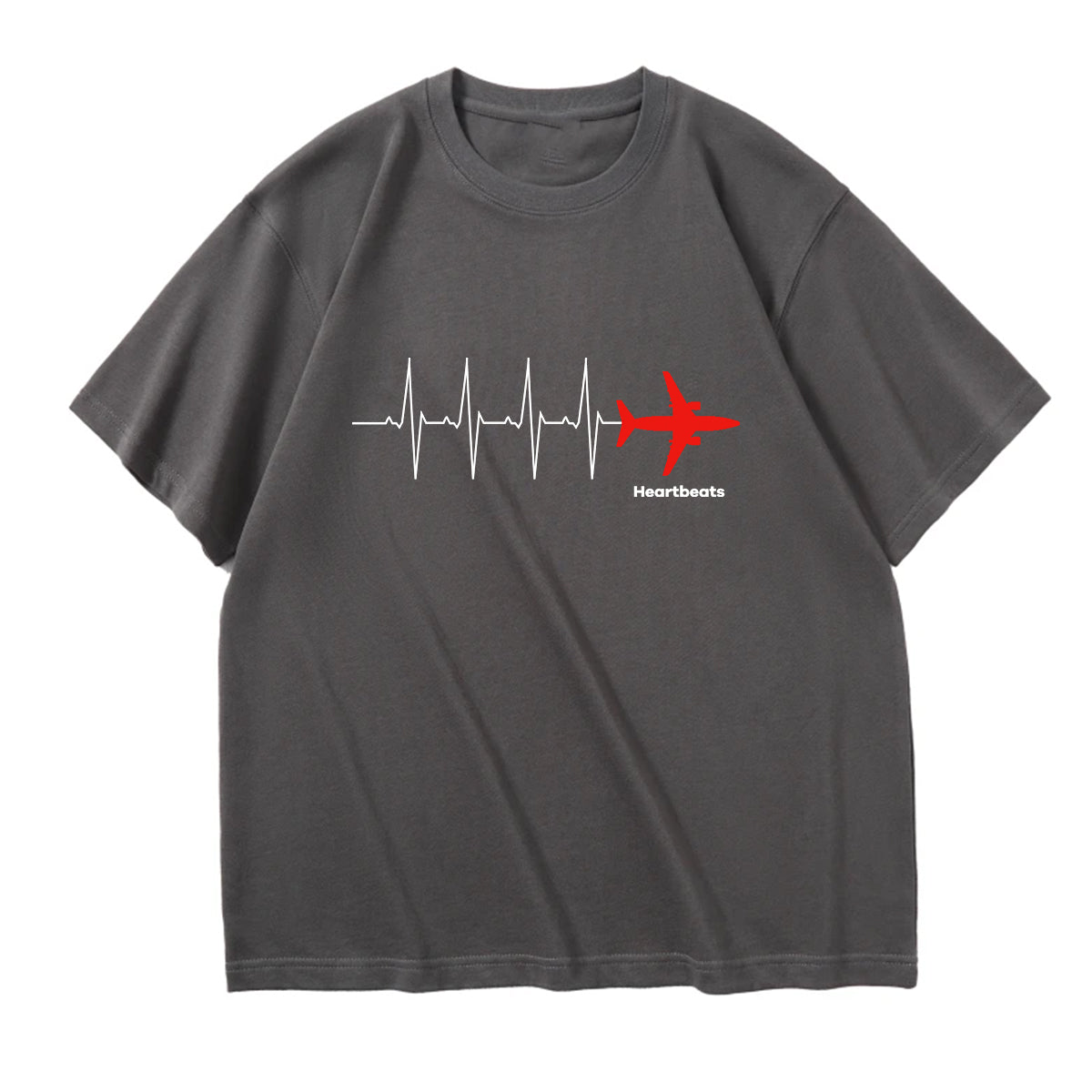 Aviation Heartbeats Designed Relax Fit T-Shirts