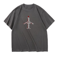 Thumbnail for Airplane Shape Aviation Alphabet Designed Relax Fit T-Shirts