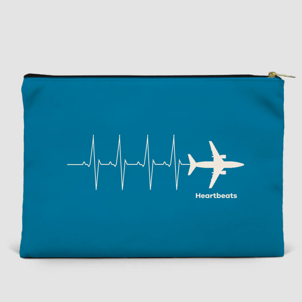 Aviation Heartbeats Designed Zipper Pouch