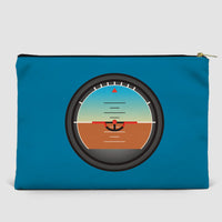 Thumbnail for Airplane Instruments (Gyro Horizon) Designed Zipper Pouch