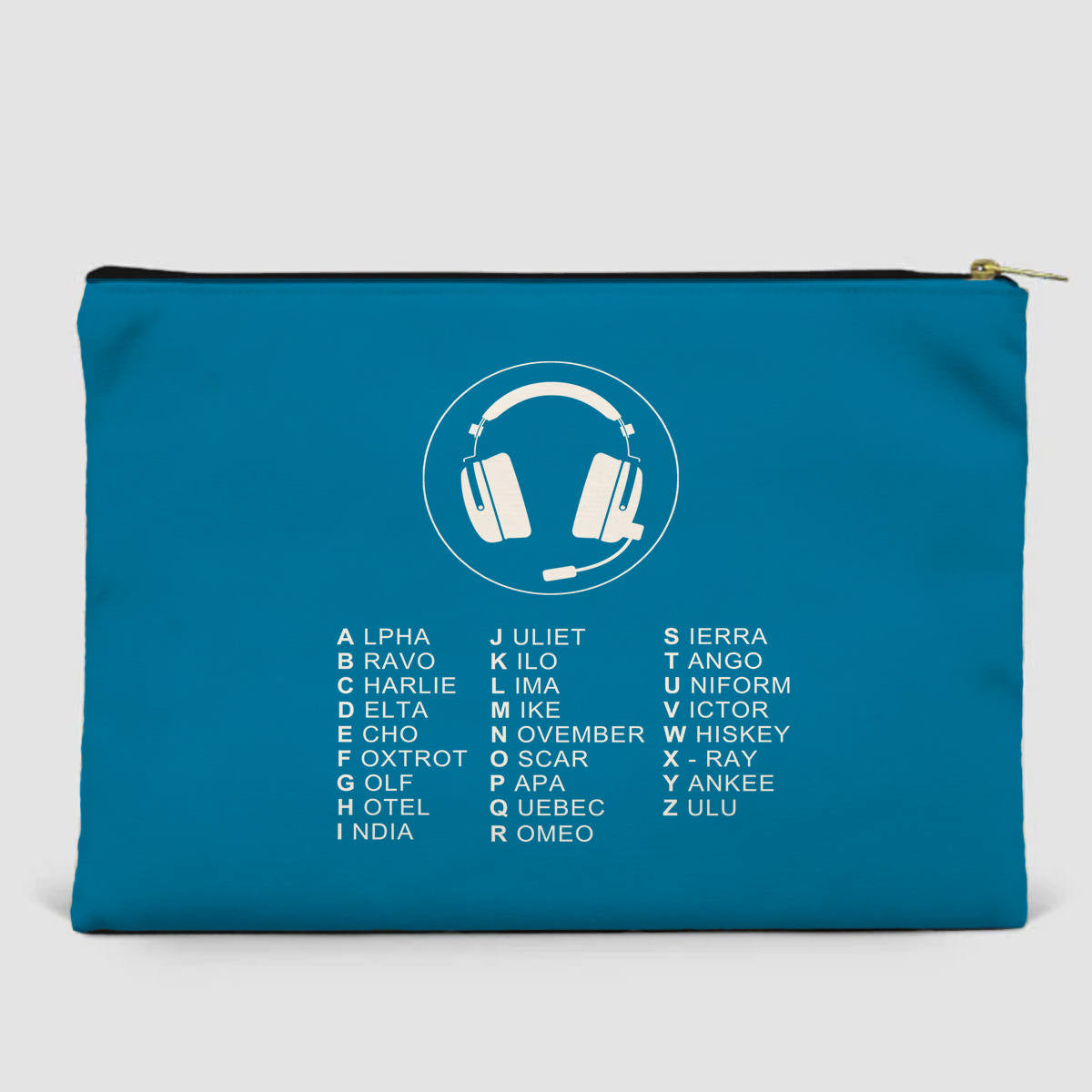 Aviation Alphabet 3 Designed Zipper Pouch