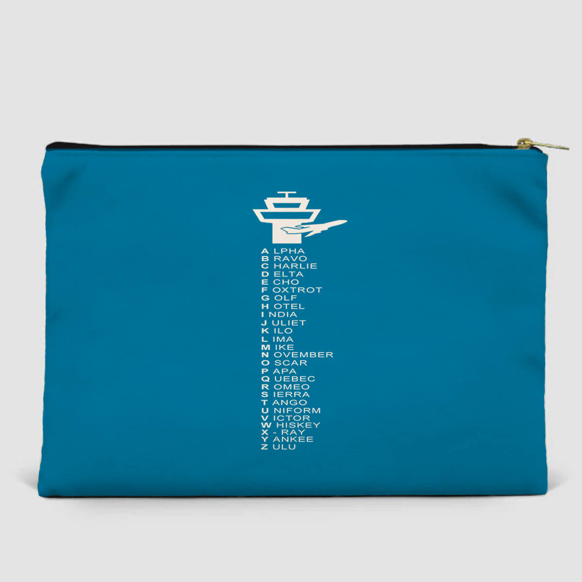 Aviation Alphabet Designed Zipper Pouch