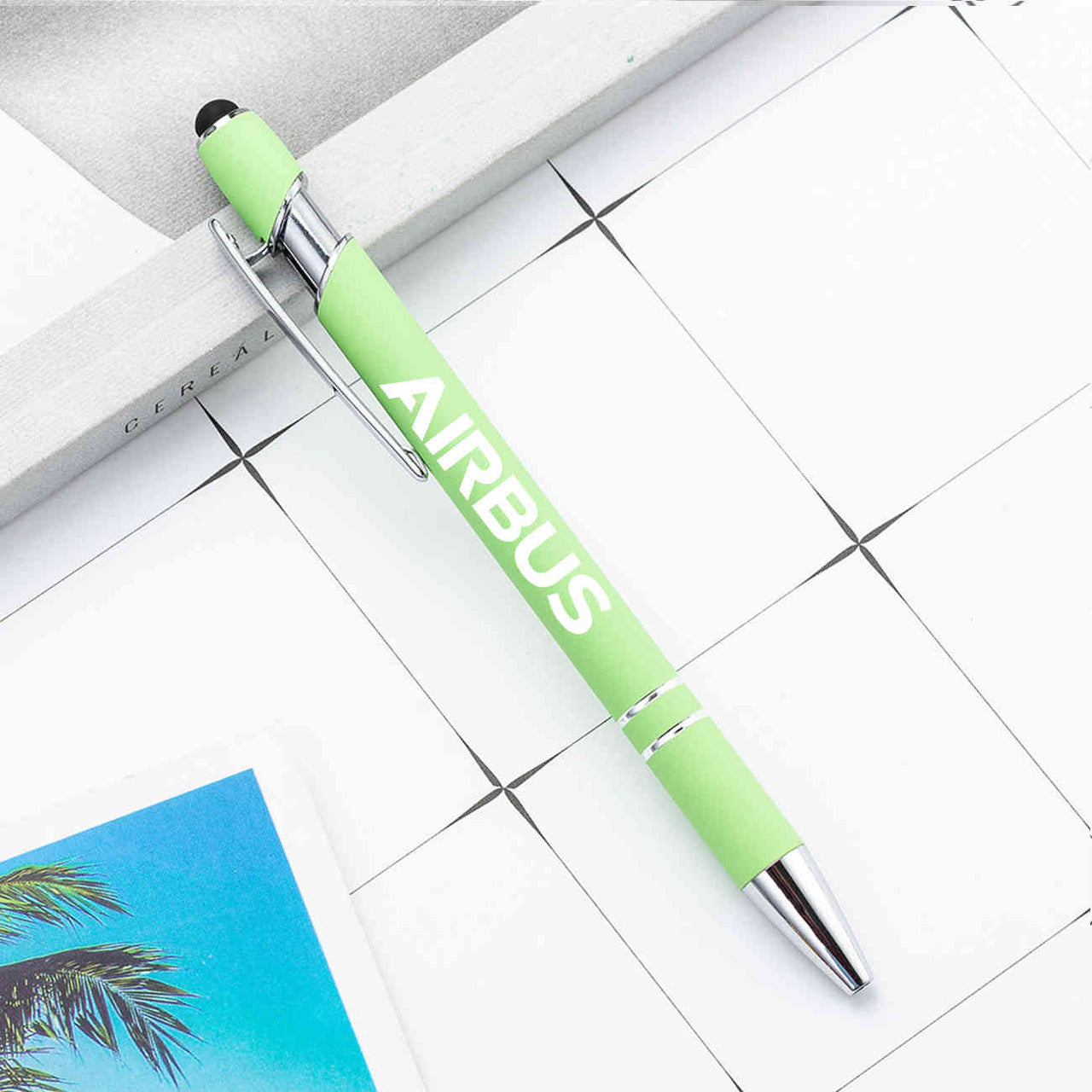 Airbus & Text Designed Ballpens Capacitive Screen Touch Pens