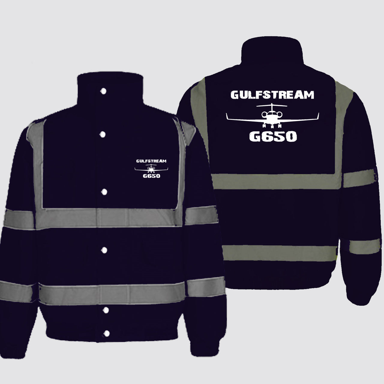 Gulfstream G650 & Plane Designed Reflective Winter Jackets