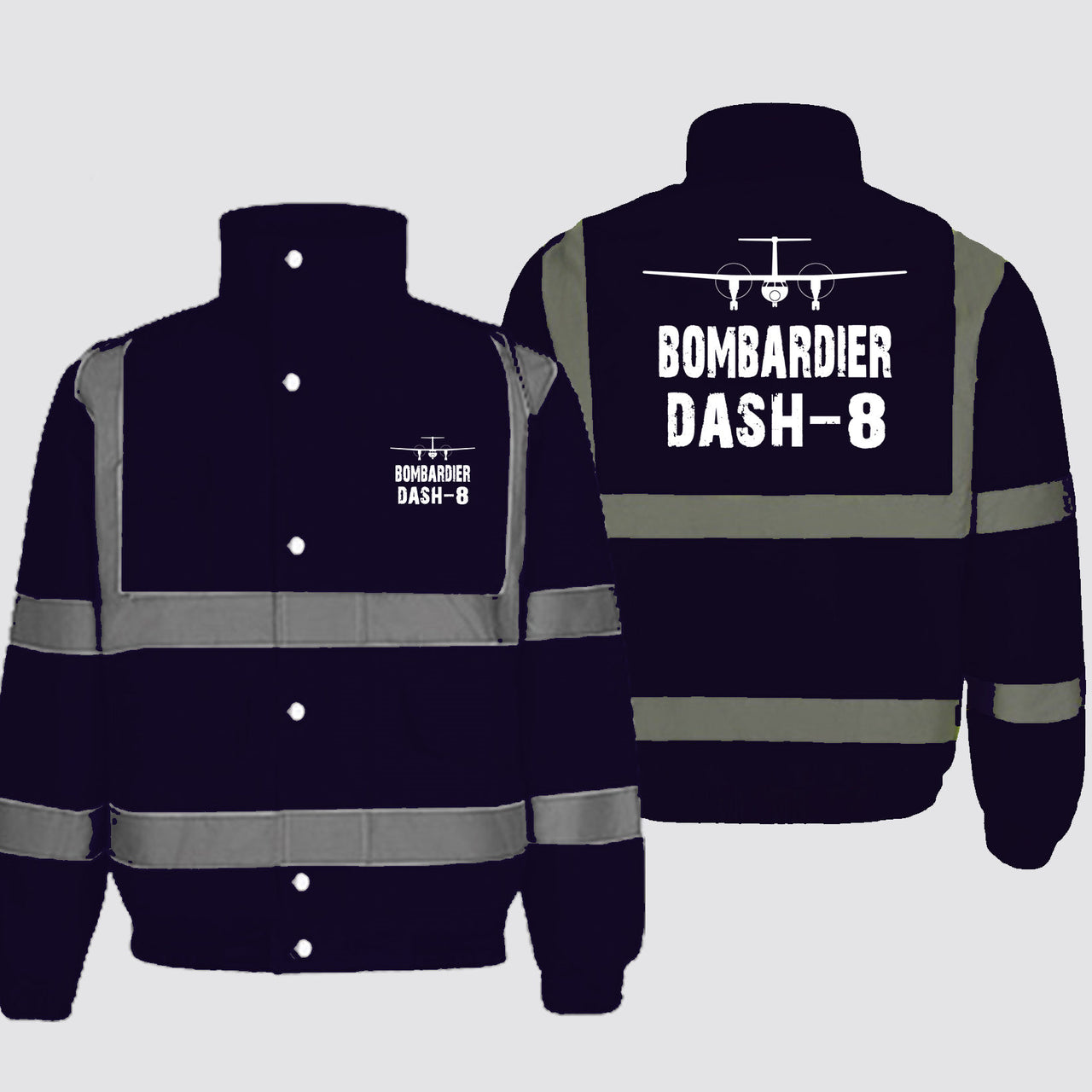 Bombardier Dash-8 & Plane Designed Reflective Winter Jackets