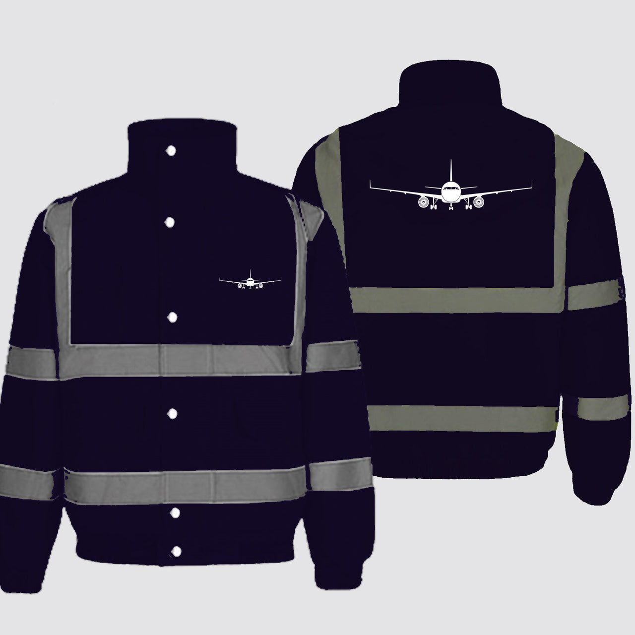 Airbus A320 Silhouette Designed Reflective Winter Jackets