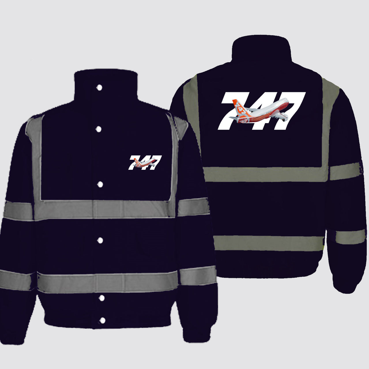 Super Boeing 747 Intercontinental Designed Reflective Winter Jackets