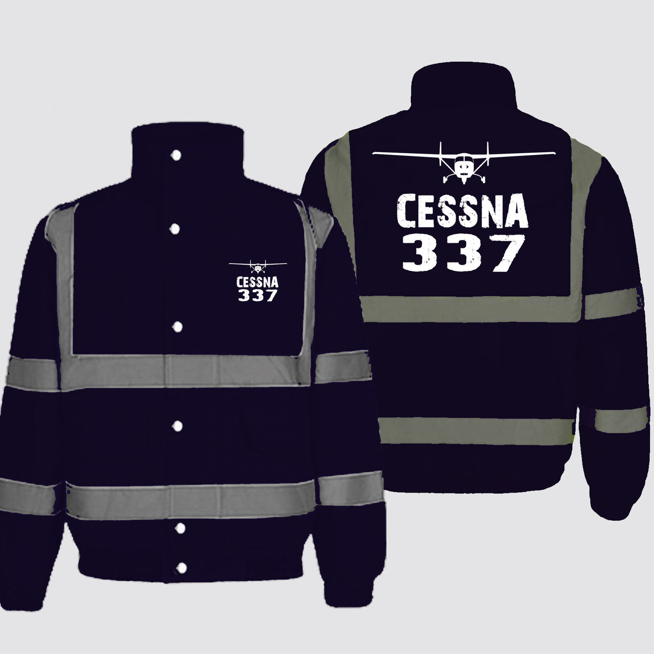 Cessna 337 & Plane Designed Reflective Winter Jackets