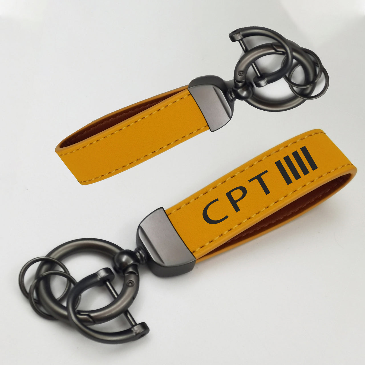 CPT & 4 Lines Design Horseshoe Buckle Key Chains