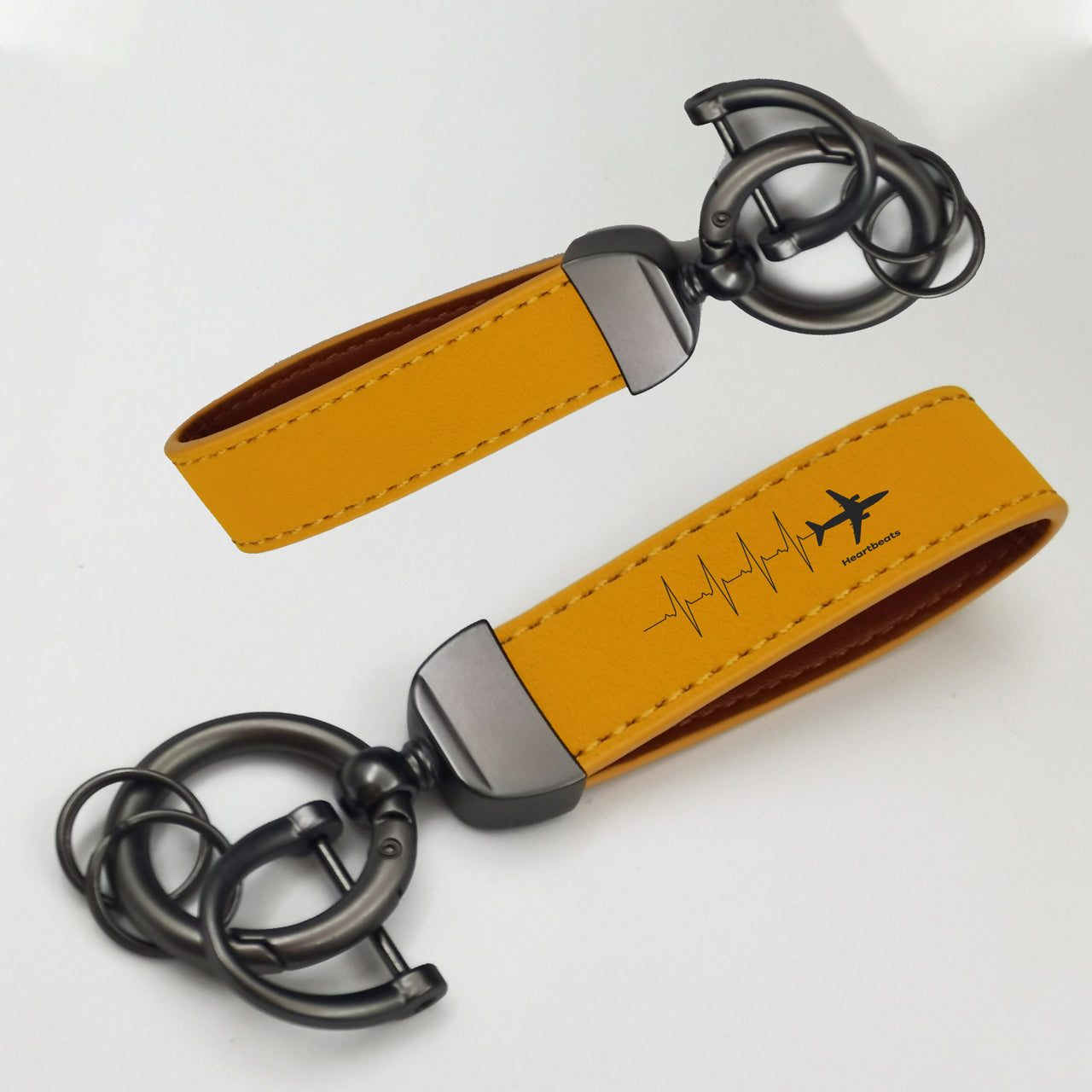 Aviation Heartbeats Design Horseshoe Buckle Key Chains