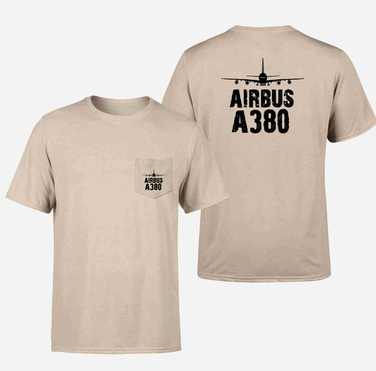 Airbus A380 & Plane Designed Pocket T-Shirts