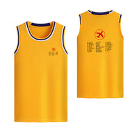 Thumbnail for Aviation Alphabet 2 Designed Basketball Style Sports Tank Tops