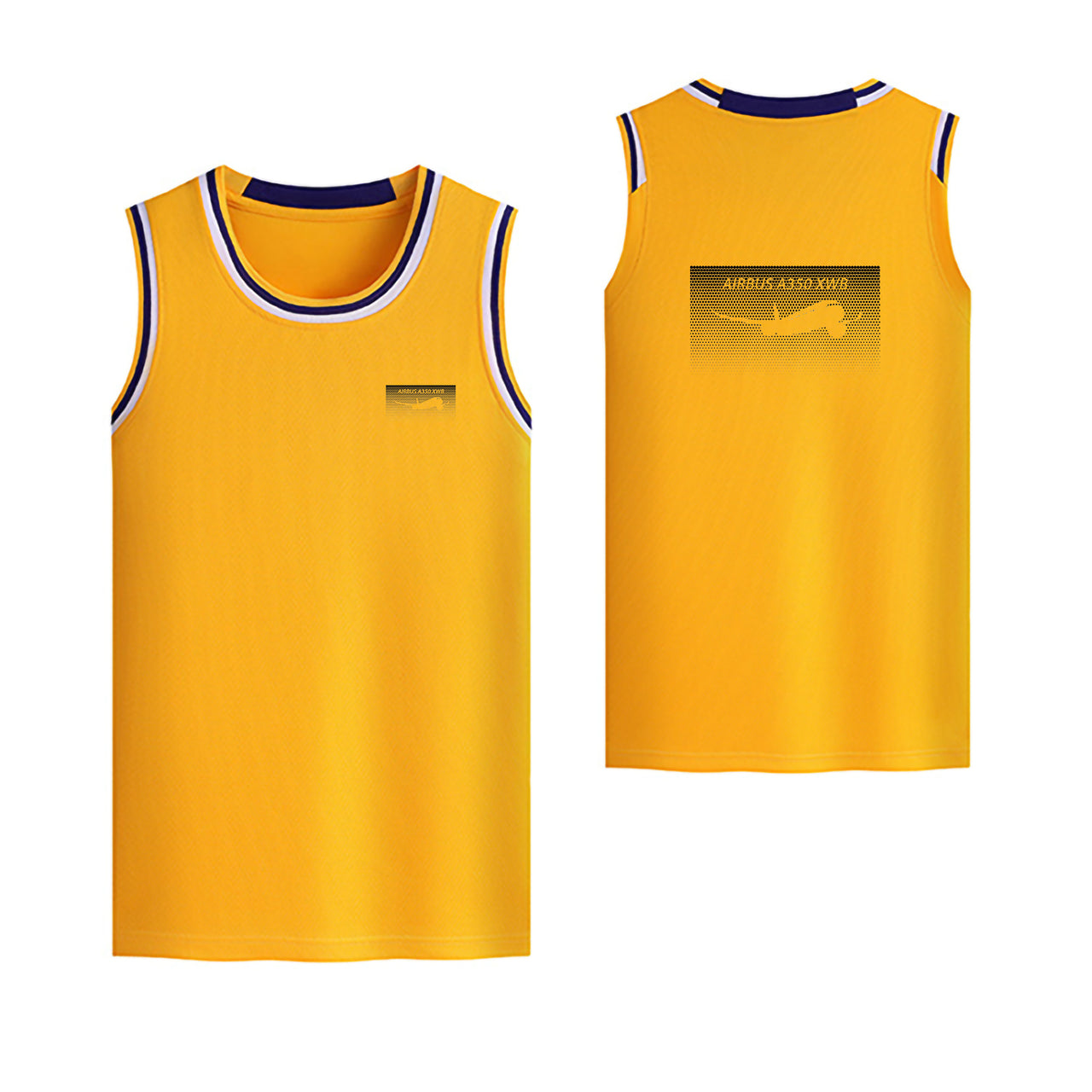 Airbus A350XWB & Dots Designed Basketball Style Sports Tank Tops