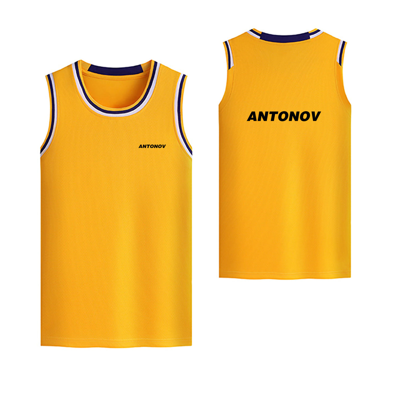 Antonov & Text Designed Basketball Style Sports Tank Tops