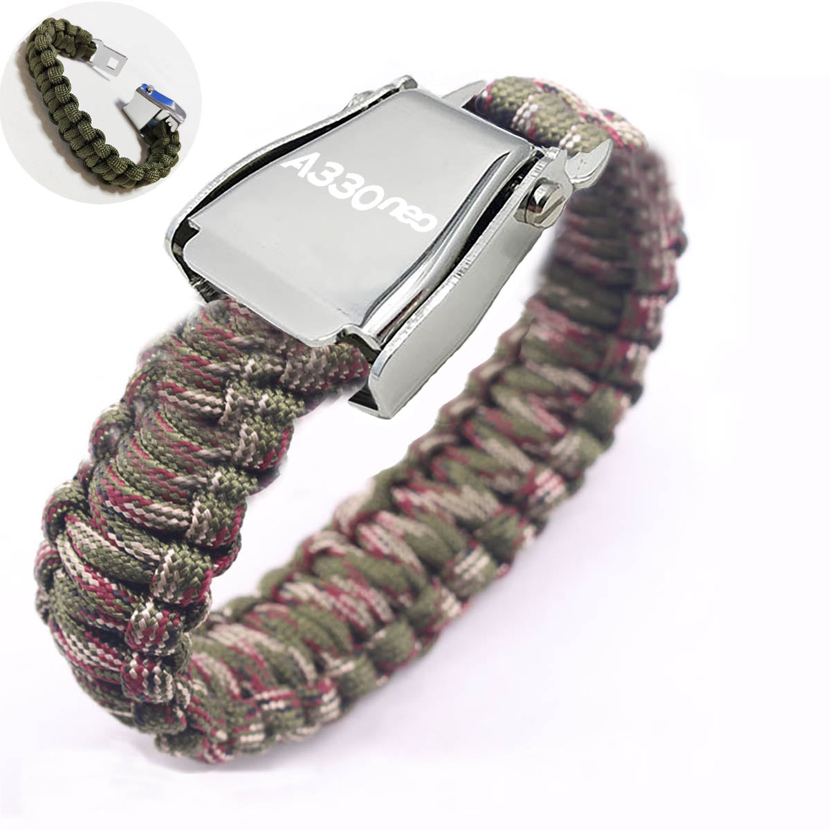 A330neo & Text Design Airplane Seat Belt Bracelet