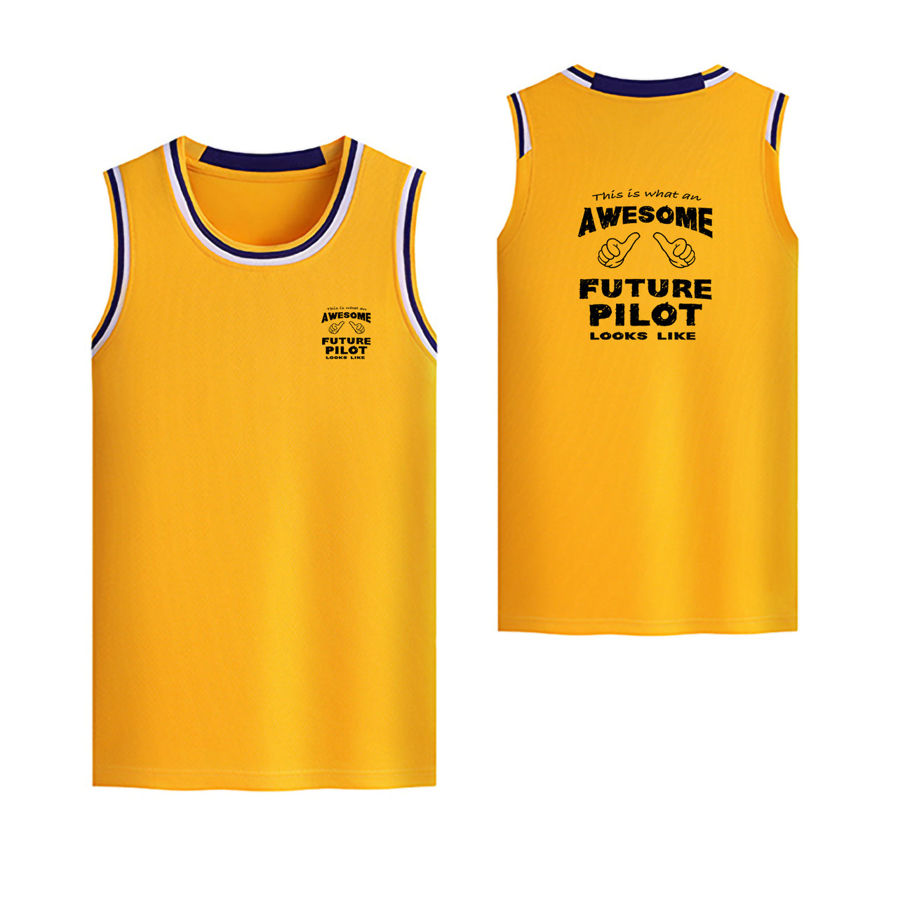 Future Pilot Designed Basketball Style Sports Tank Tops