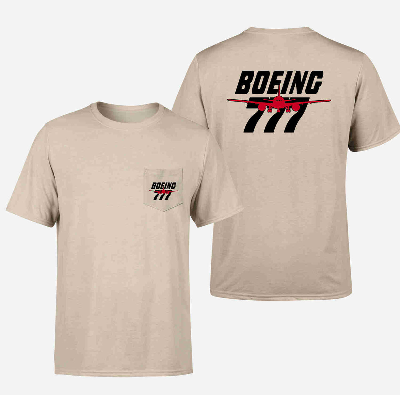 Amazing Boeing 777 Designed Pocket T-Shirts