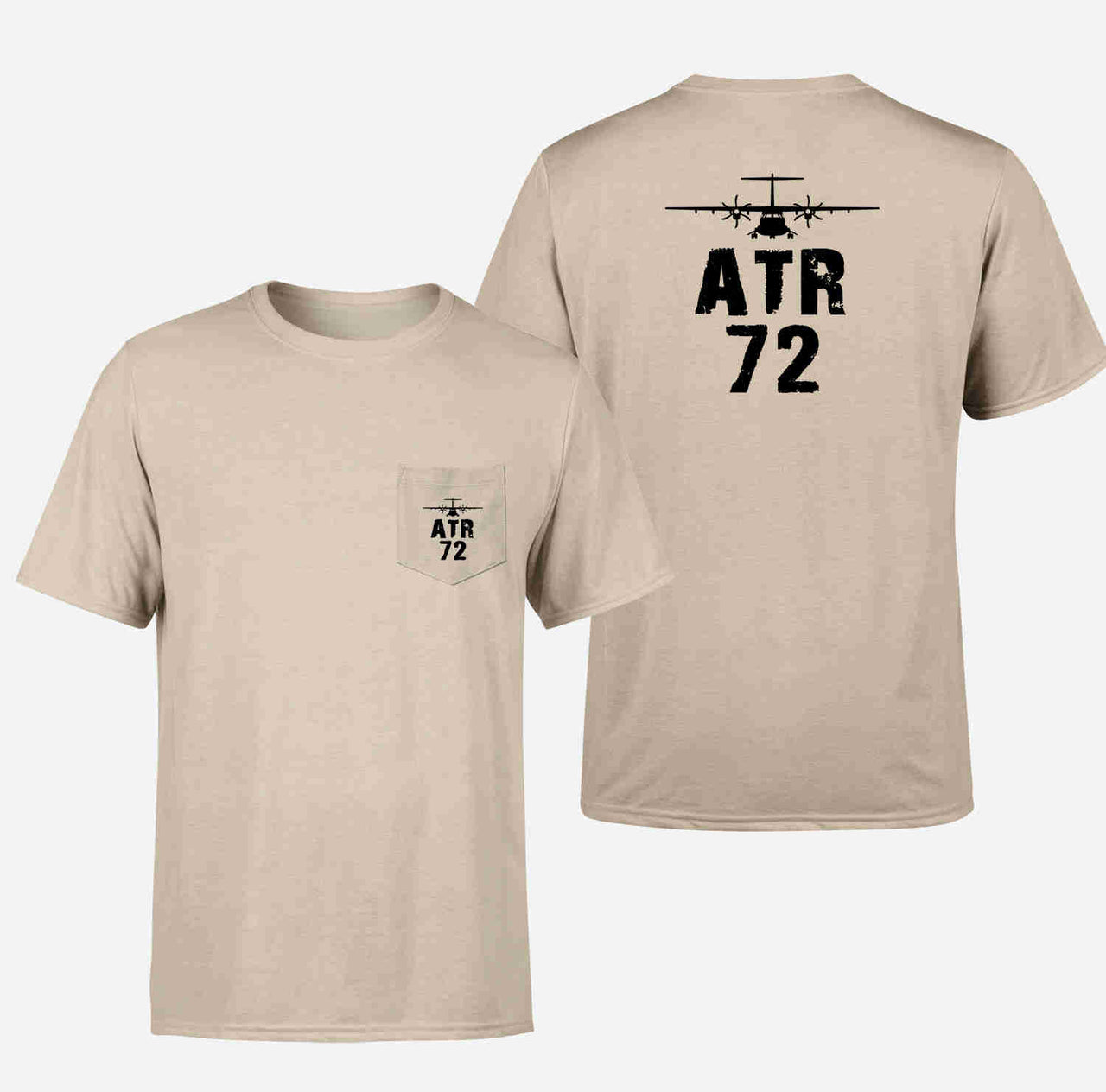 ATR-72 & Plane Designed Pocket T-Shirts