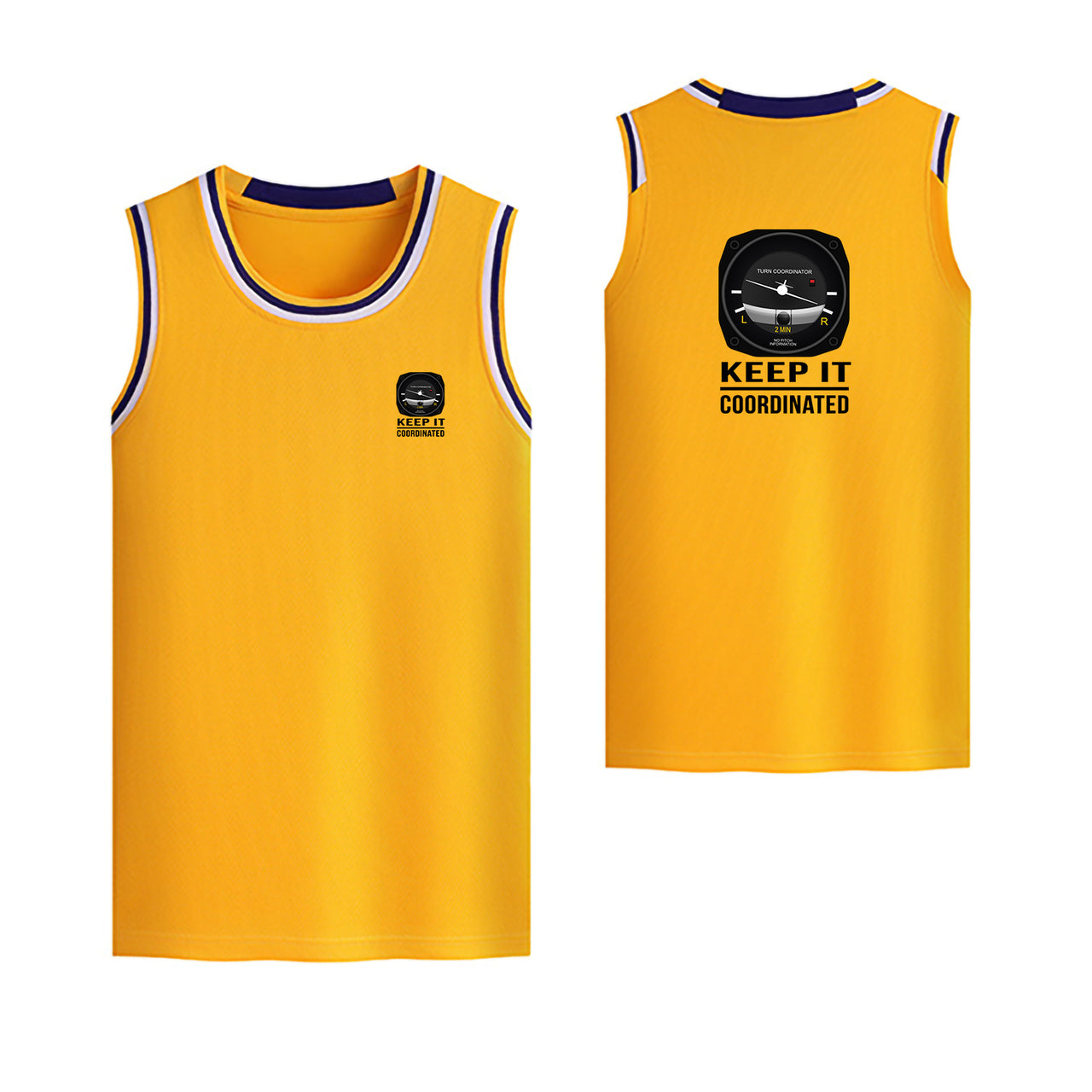 Keep It Coordinated Designed Basketball Style Sports Tank Tops