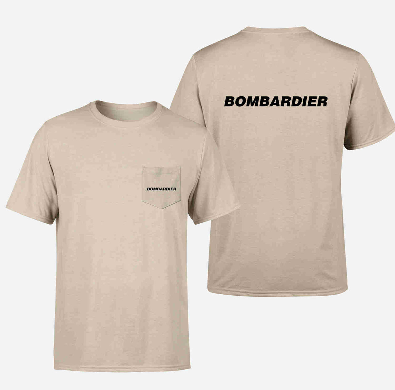 Bombardier & Text Designed Pocket T-Shirts