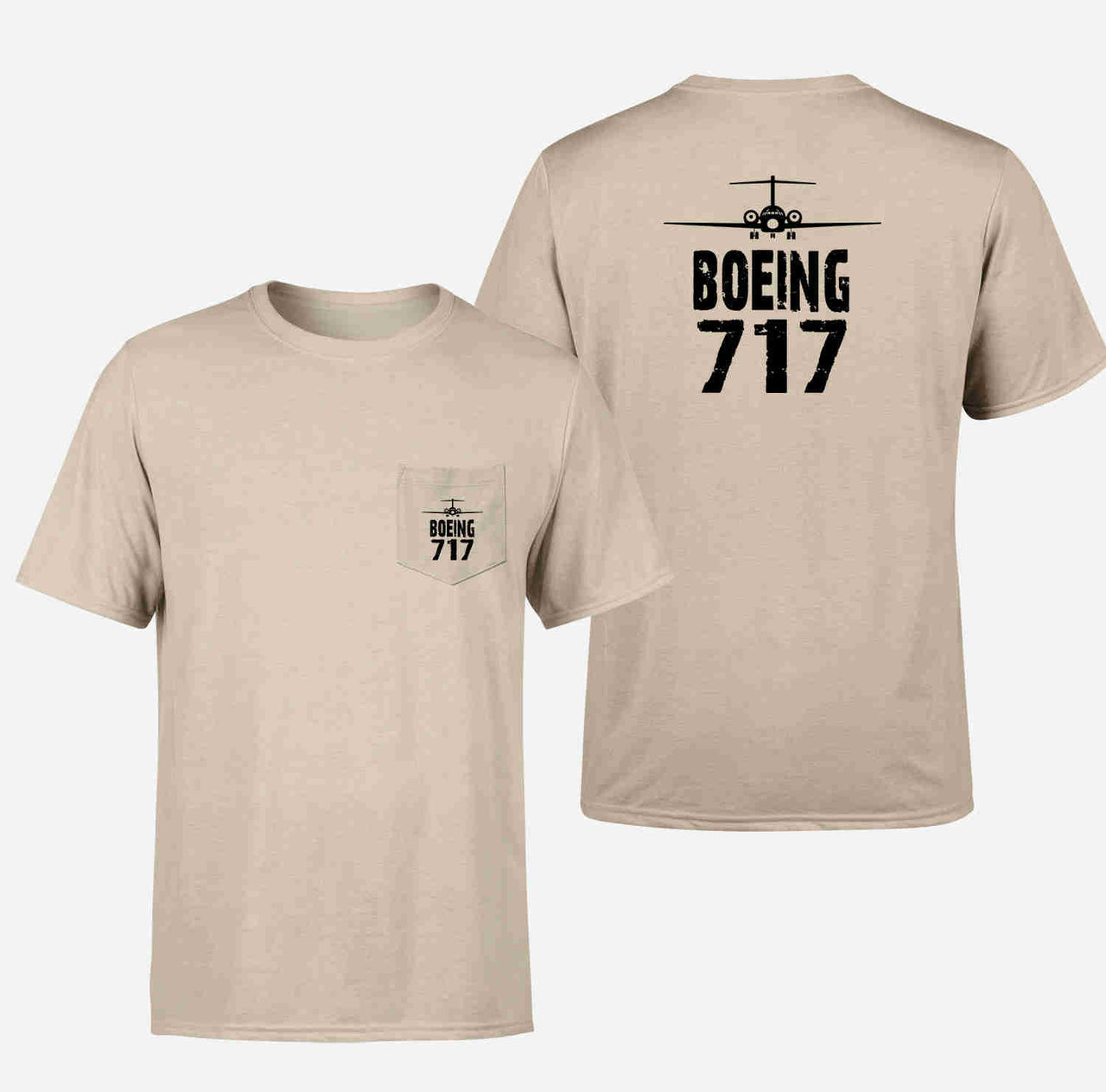 Boeing 717 & Plane Designed Pocket T-Shirts