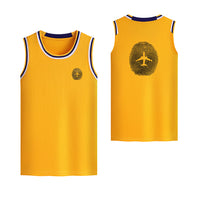 Thumbnail for Aviation Finger Print Designed Basketball Style Sports Tank Tops